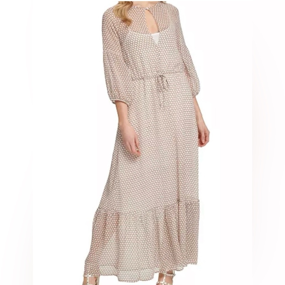 DKNY Elegant Beige Maxi Dress - EUC - Size M